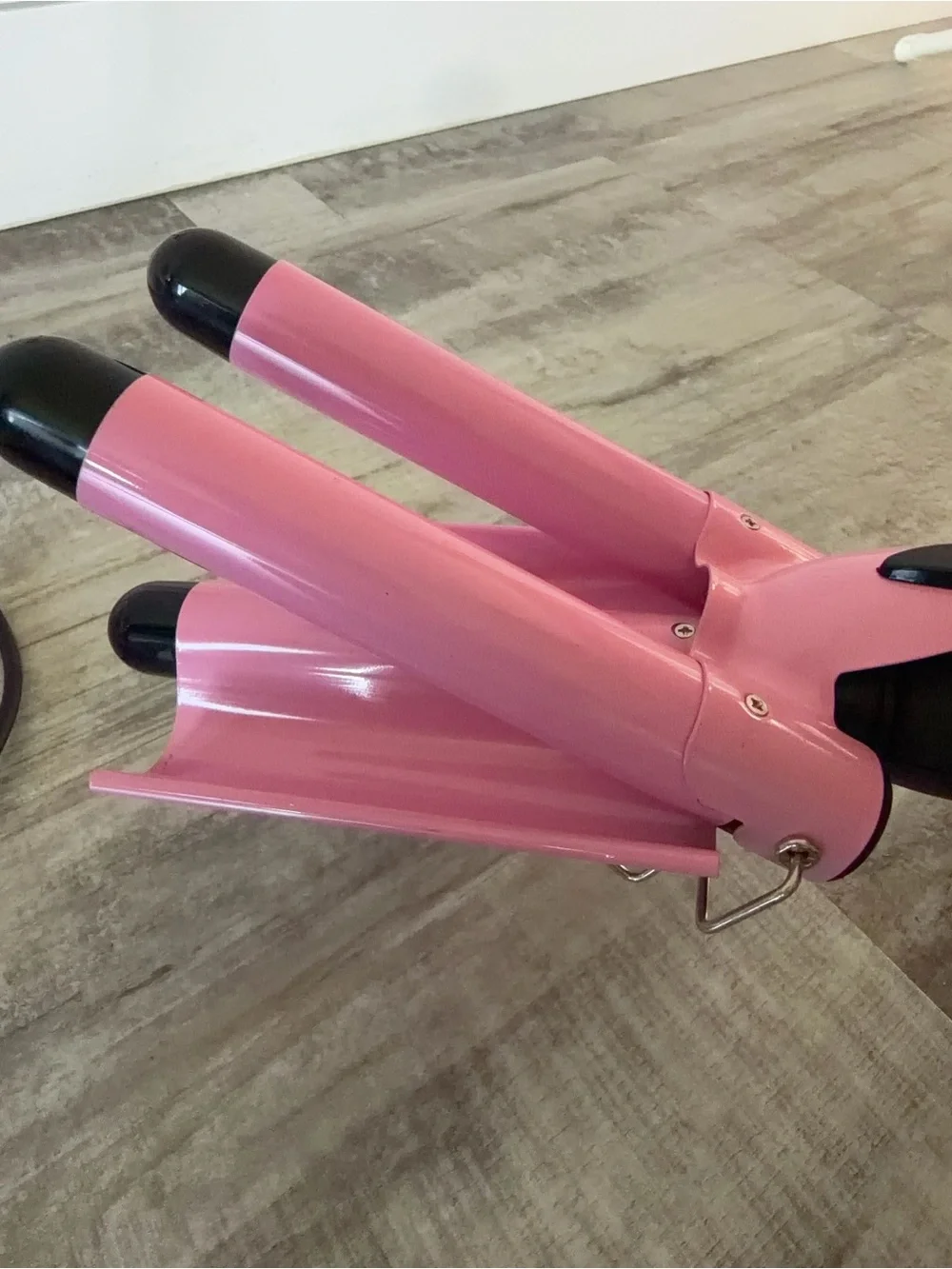 Pink Triple Barrel Hair Waver Ceramic Curling Iron